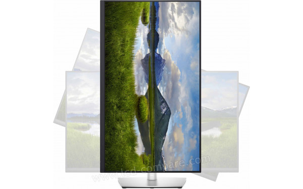 DELL P3221D - Vue de face  avec mise en sc&egrave;ne du mode portrait