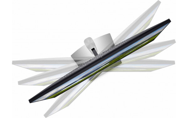 DELL P3221D - Vue du dessus avec mise en sc&egrave;ne de l'ajustement de la rotation