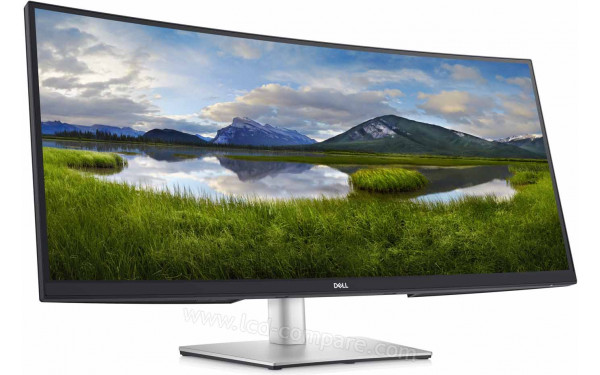 DELL P3421W - Vue 3/4 gauche en position inclin&eacute;e