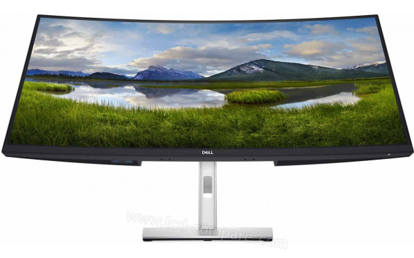 DELL P3421W - Vue de face en position haute et inclin&eacute;e