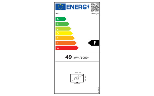 DELL P4326QEB - &Eacute;tiquette &eacute;nergie v2
