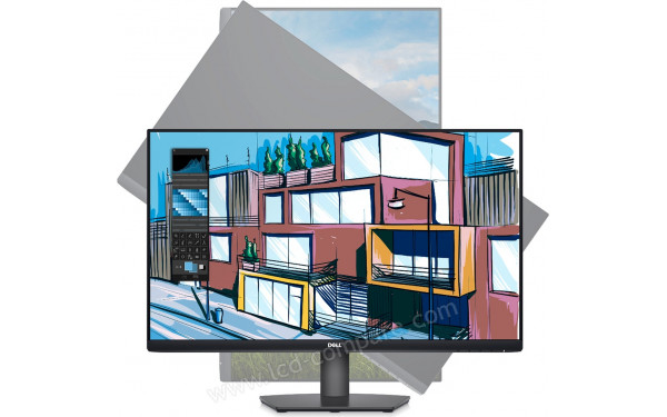 DELL S2721HSX - Vue de face avec mise en sc&egrave;ne du mode portrait