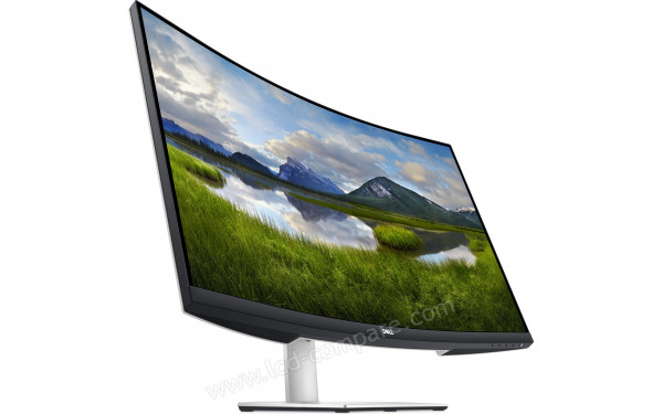 DELL S3221QS - Vue 3/4 gauche (en contre-plong&eacute;e)