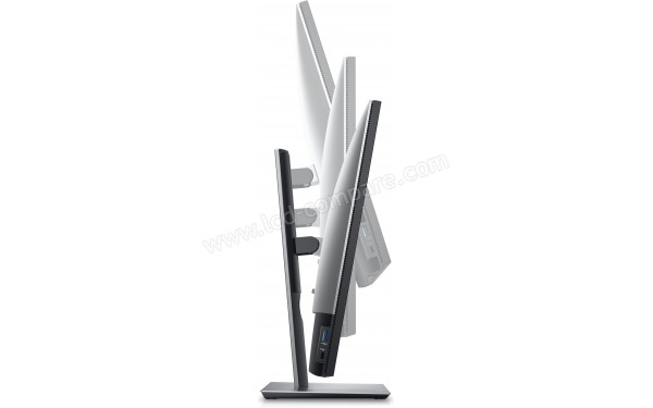 DELL U2720Q - Vue de profil gauche avec ajustement de l'inclinaison et de la hauteur