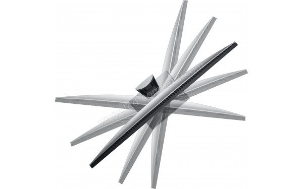 DELL U2720Q - Vue du dessus avec ajustement de la rotation