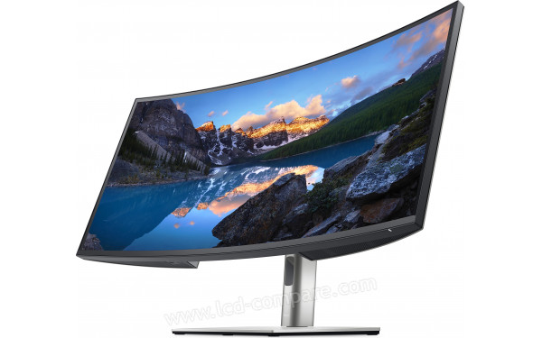 DELL U3421WE - Vue contre-plong&eacute;e 3/4 droite