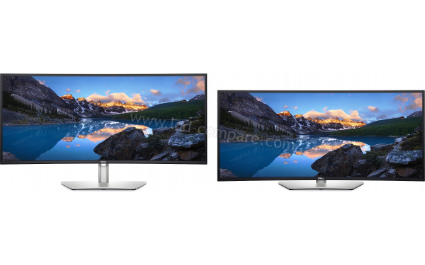 DELL U3421WE - Vues de face en positions haute et basse