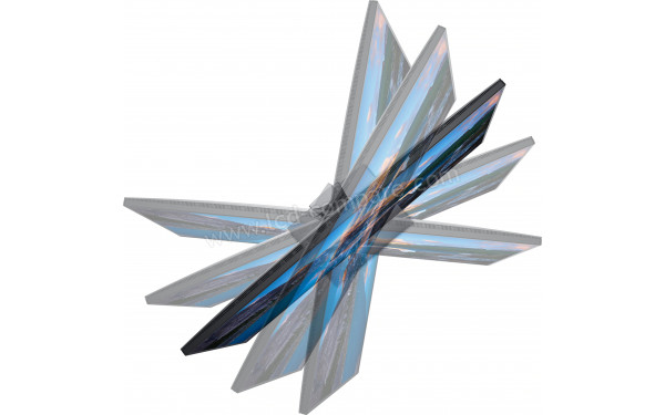 DELL U4320Q - Vue du dessus avec ajustement de la rotation