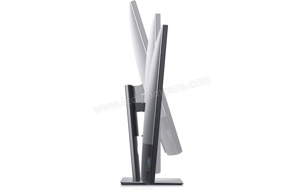 DELL U4320Q - Vue de profil gauche avec ajustement de la hauteur et de l'inclinaison