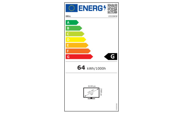 DELL U5226KW - &Eacute;tiquette &eacute;nergie v2