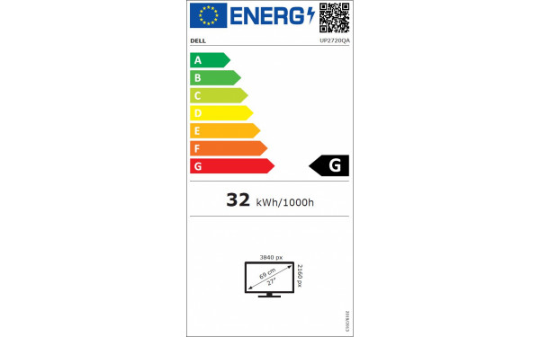 DELL UP2720QA - &Eacute;tiquette &eacute;nergie v2