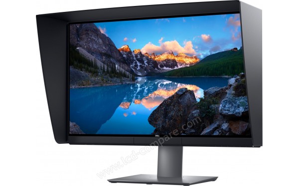 DELL UP2720Q - Vue 3/4 droite avec casquette