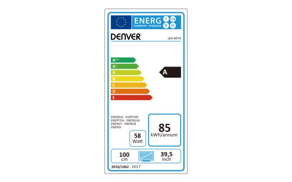 DENVER LDS4074 - &Eacute;tiquette &eacute;nergie