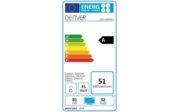 DENVER LED-3266T2CS - &Eacute;tiquette &eacute;nergie