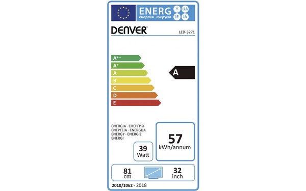 DENVER LED-3271 - &Eacute;tiquette &eacute;nergie