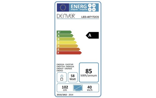 DENVER LED-4071T2CS - &Eacute;tiquette &eacute;nergie