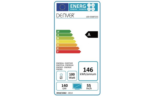 DENVER LED-5568T2CS - &Eacute;tiquette &eacute;nergie