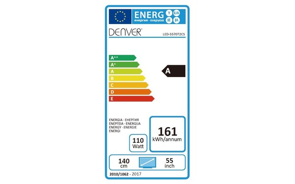 DENVER LED-5570T2CS - &Eacute;tiquette &eacute;nergie