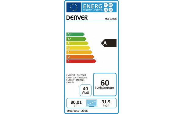 DENVER MLC-3202G - &Eacute;tiquette &eacute;nergie