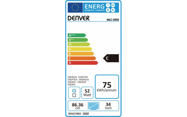 DENVER MLC-3403 - &Eacute;tiquette &eacute;nergie