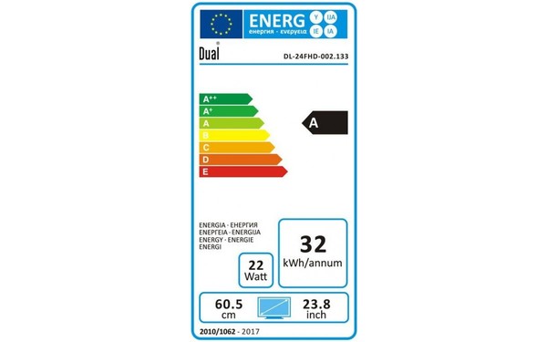 DUAL DL-24FHD-002 - &Eacute;tiquette &eacute;nergie
