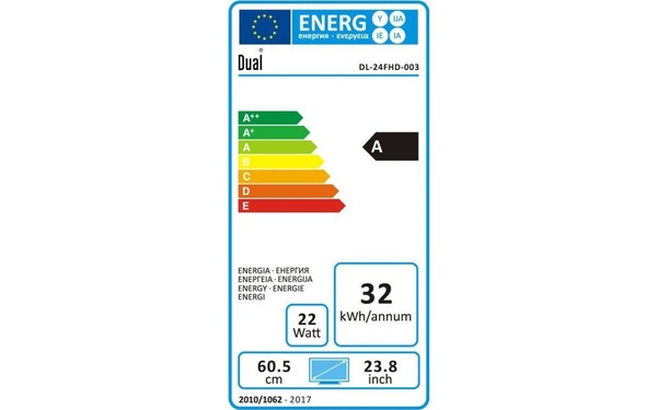 DUAL DL-24FHD-003 - &Eacute;tiquette &eacute;nergie