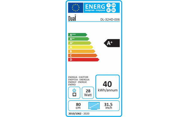 DUAL DL-32HD-006 - &Eacute;tiquette &eacute;nergie