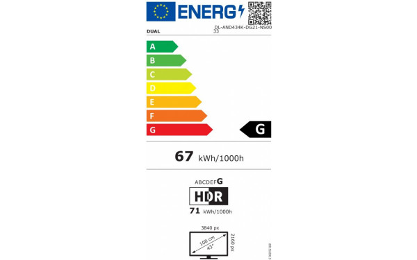 DUAL DL-AND434K - &Eacute;tiquette &eacute;nergie v2