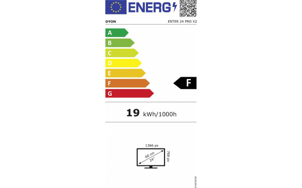 DYON Enter 24 Pro X2 - &Eacute;tiquette &eacute;nergie v2
