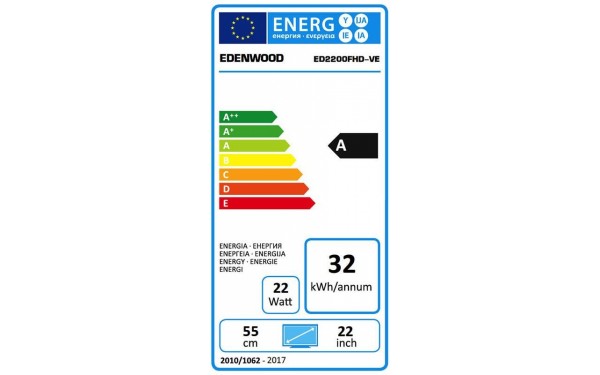 EDENWOOD ED2200FHD-VE - &Eacute;tiquette &eacute;nergie