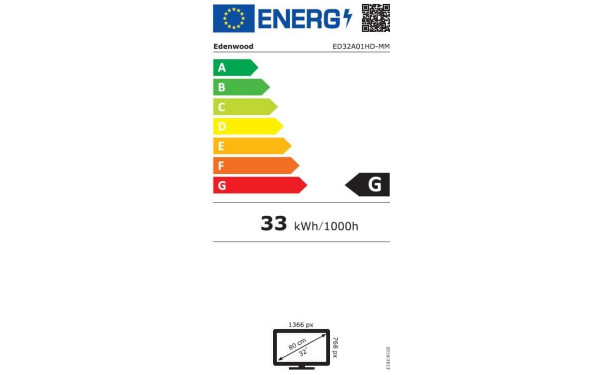 EDENWOOD ED32A01HD-MM - &Eacute;tiquette &eacute;nergie v2