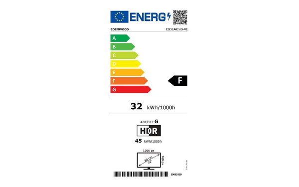 EDENWOOD ED32A02HD-VE - &Eacute;tiquette &eacute;nergie v2
