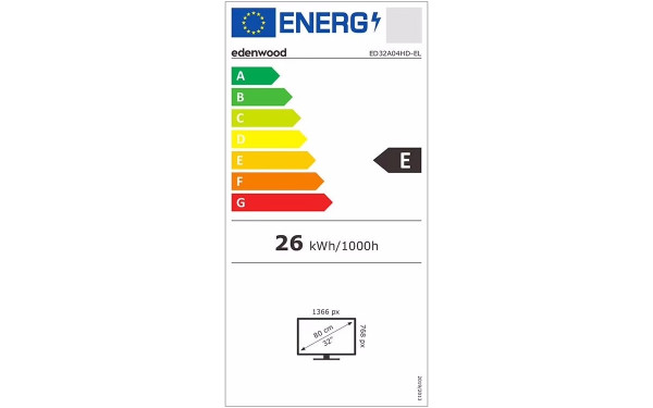 EDENWOOD ED32A04HD-EL - &Eacute;tiquette &eacute;nergie v2