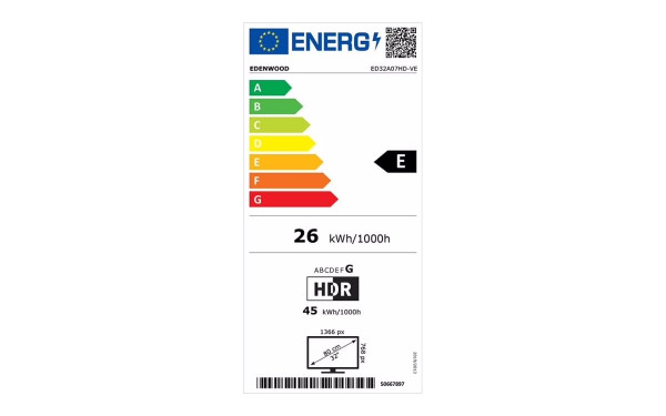 EDENWOOD ED32A07HD-VE - &Eacute;tiquette &eacute;nergie v2
