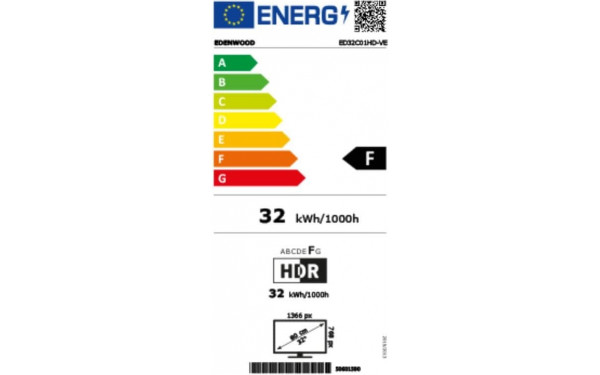 EDENWOOD ED32C01HD-VE - &Eacute;tiquette &eacute;nergie v2