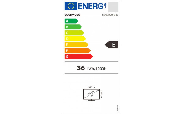 EDENWOOD ED40A00FHD-EL - &Eacute;tiquette &eacute;nergie v2