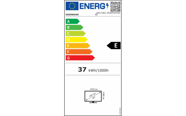 EDENWOOD ED40T01FHD-RE - &Eacute;tiquette &eacute;nergie v2