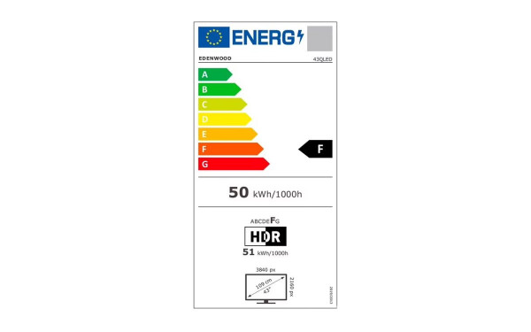 EDENWOOD ED43EA01UHD-EL - &Eacute;tiquette &eacute;nergie v2