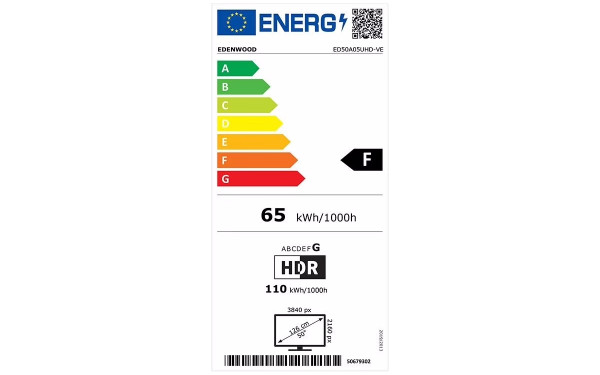 EDENWOOD ED50A05UHD-VE - &Eacute;tiquette &eacute;nergie v2