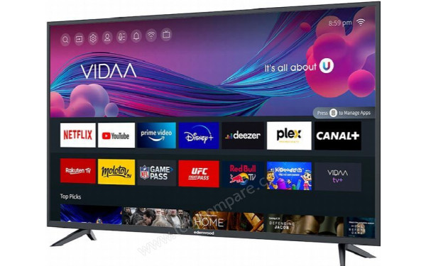 EDENWOOD ED55A03UHD-EL - Vue 3/4 droite