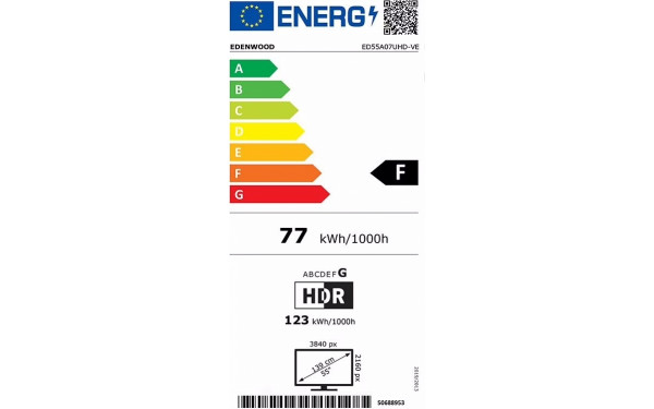 EDENWOOD ED55A07UHD-VE - &Eacute;tiquette &eacute;nergie v2