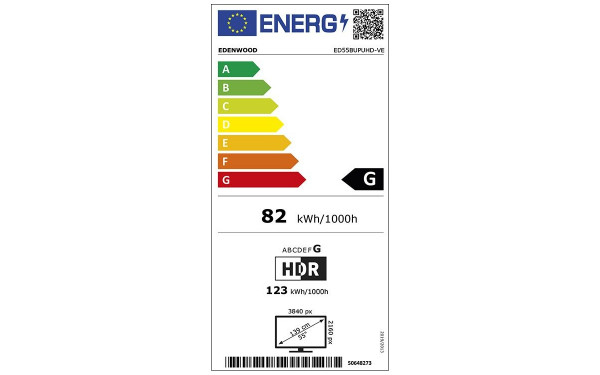 EDENWOOD ED55BUPUHD-VE - &Eacute;tiquette &eacute;nergie v2