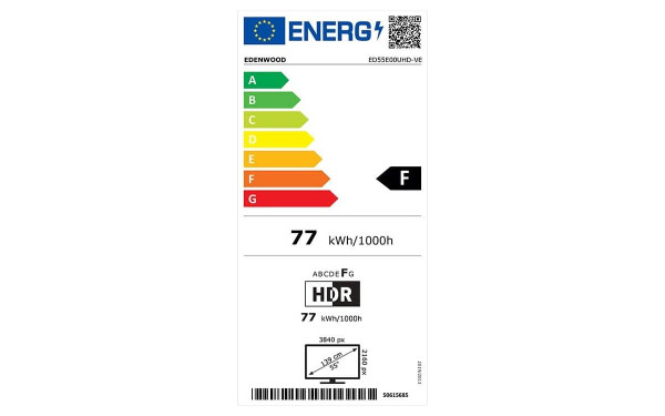 EDENWOOD ED55E00UHD-VE - &Eacute;tiquette &eacute;nergie v2