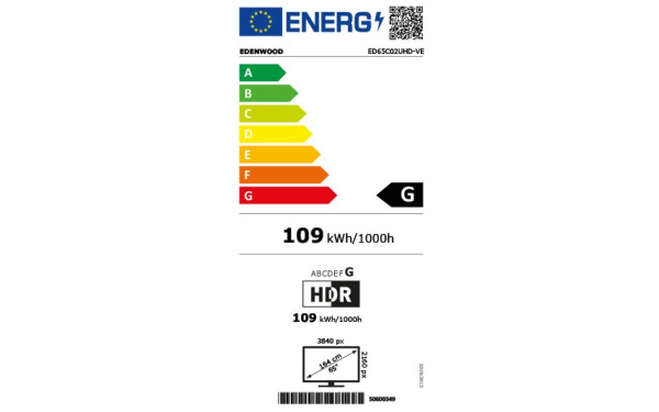 EDENWOOD ED65C02UHD - &Eacute;tiquette &eacute;nergie v2