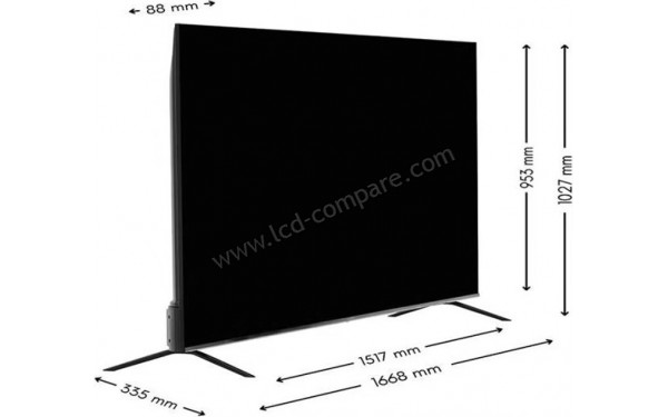 EDENWOOD ED75EA04UHD-RE - Dimensions