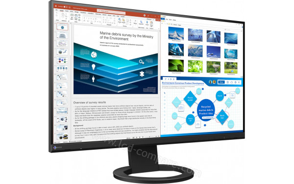 EIZO FlexScan EV2720S-BK - Vue 3/4 gauche