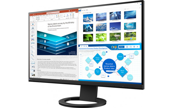 EIZO FlexScan EV2720S-BK - Vue 3/4 droite