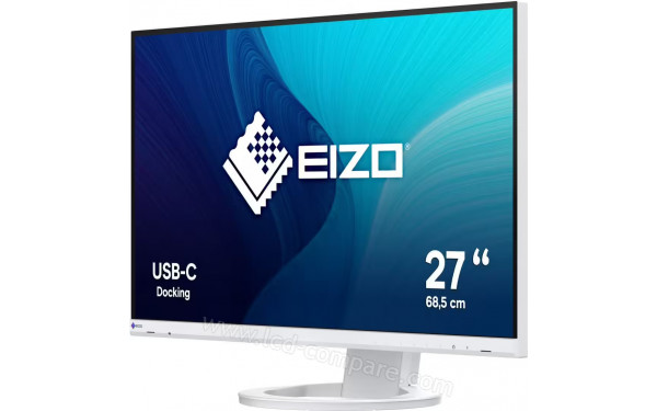 EIZO FlexScan EV2720S-WT - Vue 3/4 droite