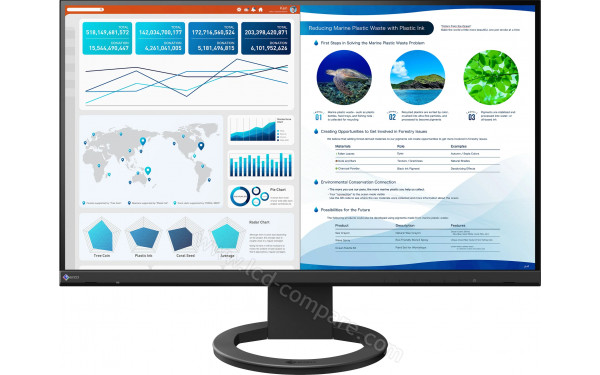 EIZO FlexScan EV2740S-BK - Vue de face