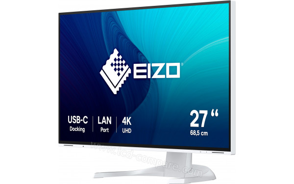 EIZO FlexScan EV2740X-WT - Vue 3/4 droite